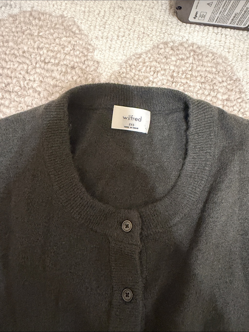 Crewneck Button Cardigan - Picture 2 of 3